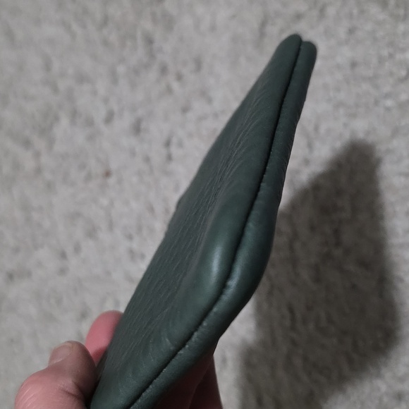 New Portland Leather Goods PLG Double Zip Pouch Coin Purse Ponderosa Green - Picture 3 of 7